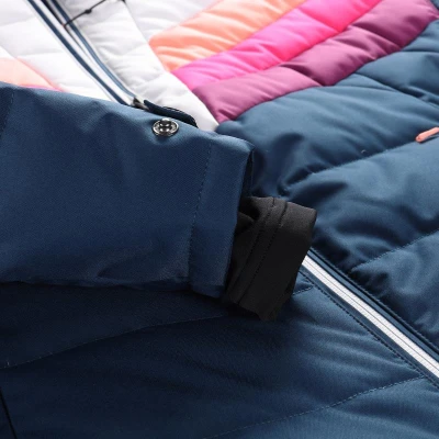 Alpine Pro FEEDRA dámská modrá péřová lyžařská bunda s membránou ptx