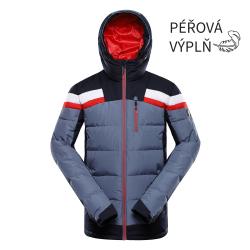 Alpine Pro FERER pánska páperová lyžiarska bunda sivá