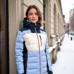 Alpine Pro FERERA 2 dámská modrá péřová lyžařská bunda