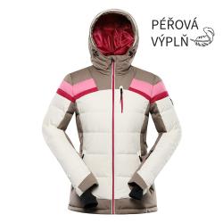 Alpine Pro FERERA dámská béžová péřová lyžařská bunda Alpine Pro FERERA dámská béžová péřová lyžařská bunda