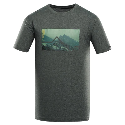 Alpine Pro GORAF 2 pánské zelené melírované triko