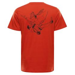 Alpine Pro GREM 2 pánské triko ORANŽOVÁ / ČERVENÁ