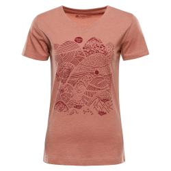 Alpine Pro GREMA 2 dámské funkční triko ORANŽOVÁ / ČERVENÁ