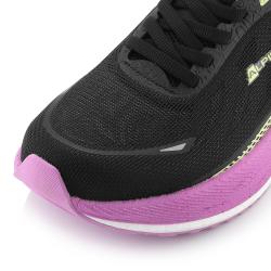 Alpine Pro HARRA růžovo žluté dámská běžecká obuv s podešví carbon plate