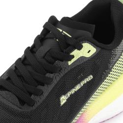 Alpine Pro HARRA růžovo žluté dámská běžecká obuv s podešví carbon plate