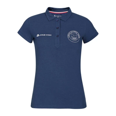 Alpine Pro HOLMANNA dámské modré bavlněné polo triko