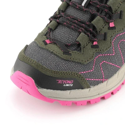 Alpine Pro IBANE 2 šedo-růžová dámská outdoorová obuv s membránou