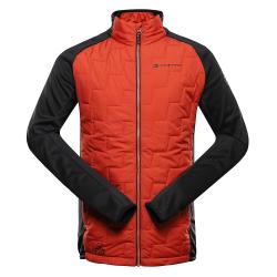 Alpine Pro JORW červená pánska mikina s merino výplňou