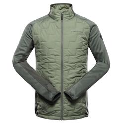 Alpine Pro JORW zelená pánská mikina s merino výplní