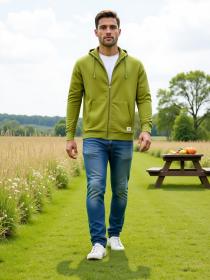 Alpine Pro LOKK zelená pánská bavlněná mikina s kapucí