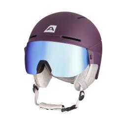 Alpine Pro MARGE fialová lyžařská helma se štítem
