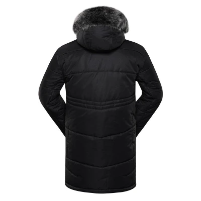 Alpine Pro MOLID MJCY556990 pánská černá bunda s membránou ptx zimní + šátek Kilpi