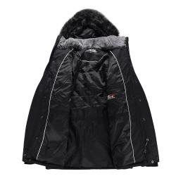 Alpine Pro MOLID MJCY556990 pánská černá bunda s membránou ptx zimní + šátek Kilpi