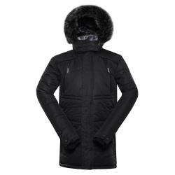 Alpine Pro MOLID MJCY556990 pánská černá bunda s membránou ptx zimní + šátek Kilpi