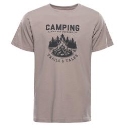 Alpine Pro MOROL pánské bavlněné triko NEUTRÁLNÍ / ZEMITÁ