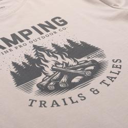 Alpine Pro MOROL pánské bavlněné triko NEUTRÁLNÍ / ZEMITÁ