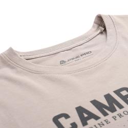 Alpine Pro MOROL pánské bavlněné triko NEUTRÁLNÍ / ZEMITÁ