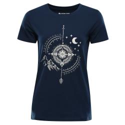 Alpine Pro MOROLA dámske modré bavlnené tričko