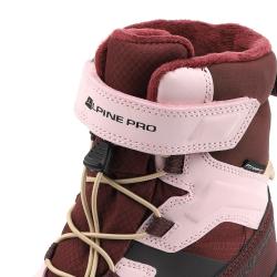 Alpine Pro NERO červená dětská zimní obuv s membránou ptx