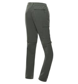 Alpine Pro NESC pánské zelené kalhoty s impregnací a odepínatelnými noh. softshell