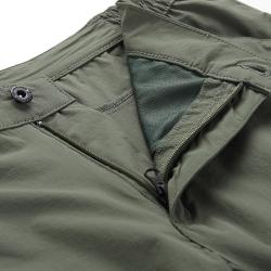 Alpine Pro NESC pánské zelené kalhoty s impregnací a odepínatelnými noh. softshell