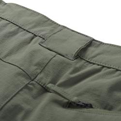 Alpine Pro NESC pánské zelené kalhoty s impregnací a odepínatelnými noh. softshell