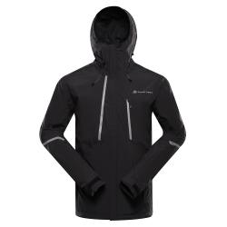 Alpine Pro NOREM 2 černá pánská nepromokavá bunda s ptx membránou - jaro/podzim