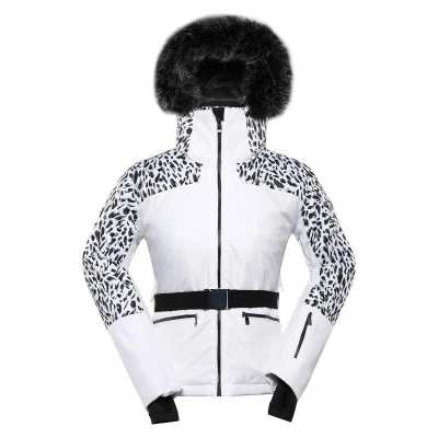 Alpine Pro OLADA dámská bílá lyžařská bunda s membránou ptx POUZE M-Lady (širší) (VÝPRODEJ)