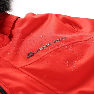 Alpine Pro OLADA dámská červená lyžařská bunda s membránou ptx POUZE S-Lady (širší) (VÝPRODEJ)