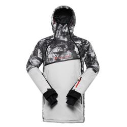 Alpine Pro OMEQ pánska sivá lyžiarska bunda s membránou ptx Alpine Pro OMEQ pánska sivá lyžiarska bunda s membránou ptx