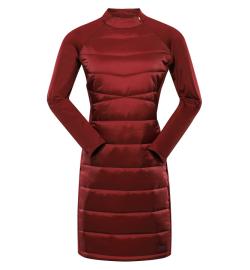 Alpine Pro OMERA dámské červené hi-therm šaty