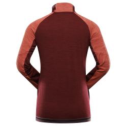 Alpine Pro ONNECA 3 dámská rychleschnoucí mikina ORANŽOVÁ / ČERVENÁ