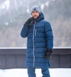 Alpine Pro PUER pánský modrý zimní kabát