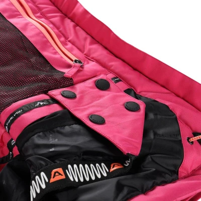 Alpine Pro REAMA dámská růžová lyžařská bunda s membránou ptx