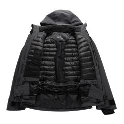 Alpine Pro REAS černá pánská lyžařská bunda s membránou