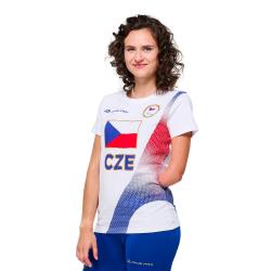 Alpine Pro REPOSA dámske biele tričko z olympijskej kolekcie Francúzsko 2024