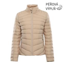 Alpine Pro RETERA dámská péřová bunda NEUTRÁLNÍ / ZEMITÁ