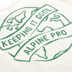 Alpine Pro TERMES 2 pánské béžové triko z organické bavlny