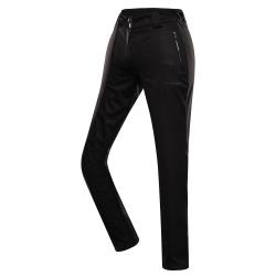 Alpine Pro UFEDA dámske čierne lyžiarske softshellové nohavice