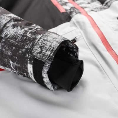 Alpine Pro UZER pánská šedá lyžařská bunda s membránou ptx