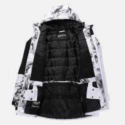 Alpine Pro UZERA dámská bílá lyžařská bunda s membránou ptx
