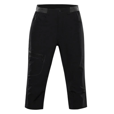 Alpine Pro WEDER 2 pánské černé softshellové capri kalhoty Alpine Pro WEDER 2 pánské černé softshellové capri kalhoty