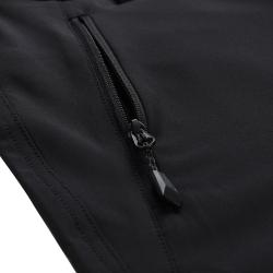 Alpine Pro WEDER pánské černé softshellové capri kalhoty 3/4