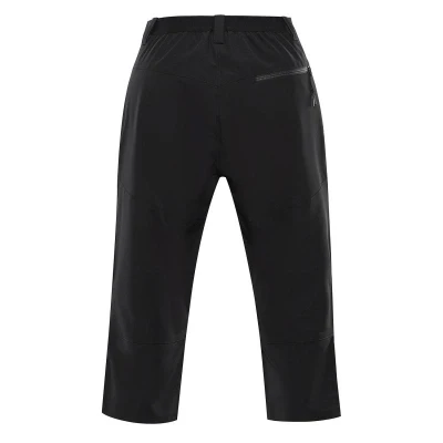 Alpine Pro WEDER pánské černé softshellové capri kalhoty 3/4