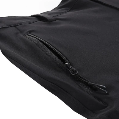 Alpine Pro WEDER pánské černé softshellové capri kalhoty 3/4