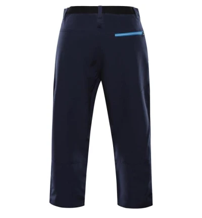 Alpine Pro WEDER pánske modré softshellové capri nohavice 3/4