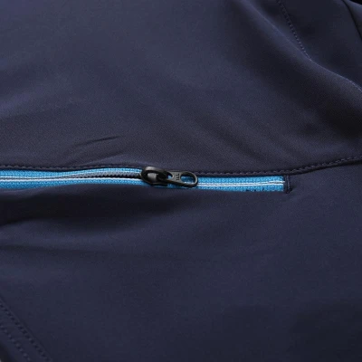 Alpine Pro WEDER pánske modré softshellové capri nohavice 3/4