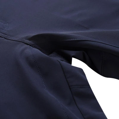 Alpine Pro WEDER pánske modré softshellové capri nohavice 3/4