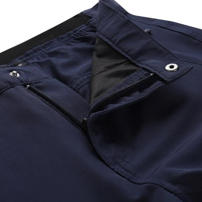 Alpine Pro WEDER pánske modré softshellové capri nohavice 3/4