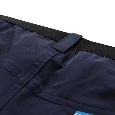Alpine Pro WEDER pánske modré softshellové capri nohavice 3/4